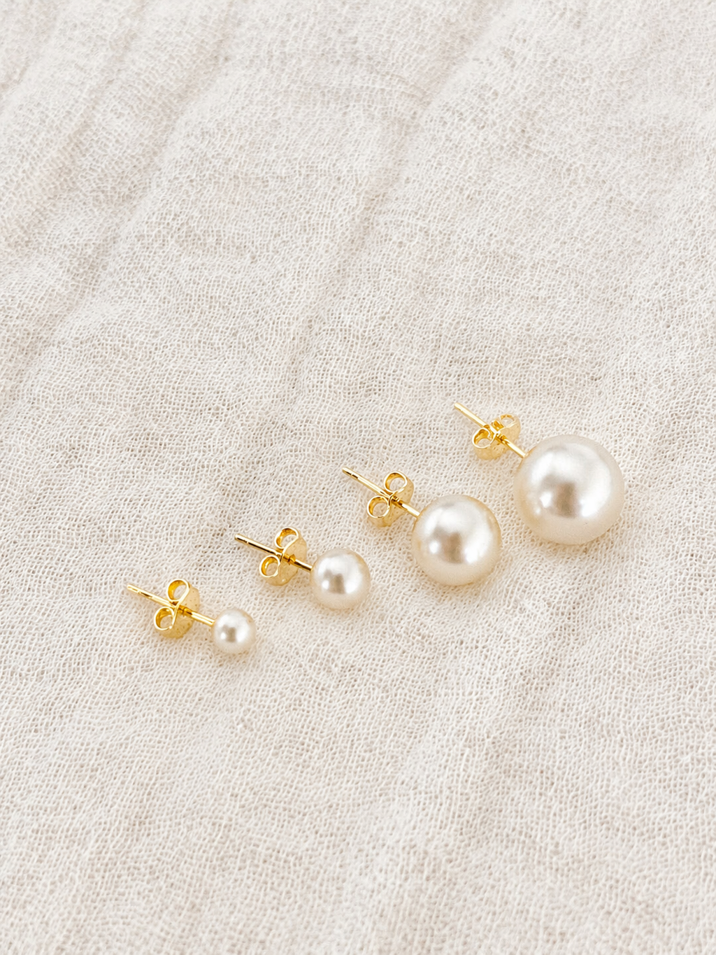 Aros Perla enchapado en oro